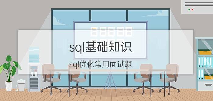 sql基础知识 sql优化常用面试题？